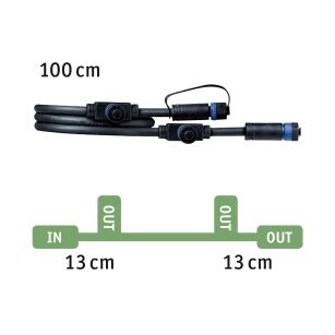 Przewód połączeniowy Plug & Shine 1m 1in-3out IP68 24V czarny / tworzywo sztuczne