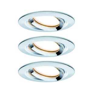 Oprawa do wbudowania NOVA PLUS COIN LED DIM wychylna zestaw 3x6W 470lm 93mm 2700K IP65 230V chrom