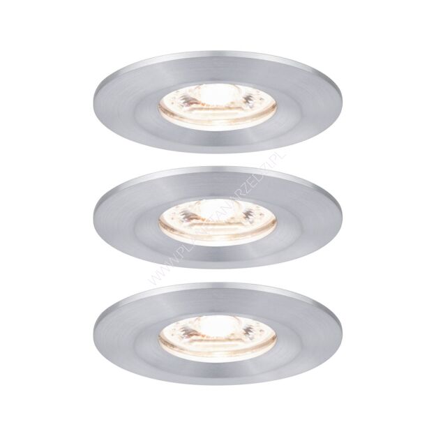 Oprawa do wbudowania NOVA COIN LED Mini stała zestaw 3x4W 310lm 65mm 2700K IP44 230V aluminium