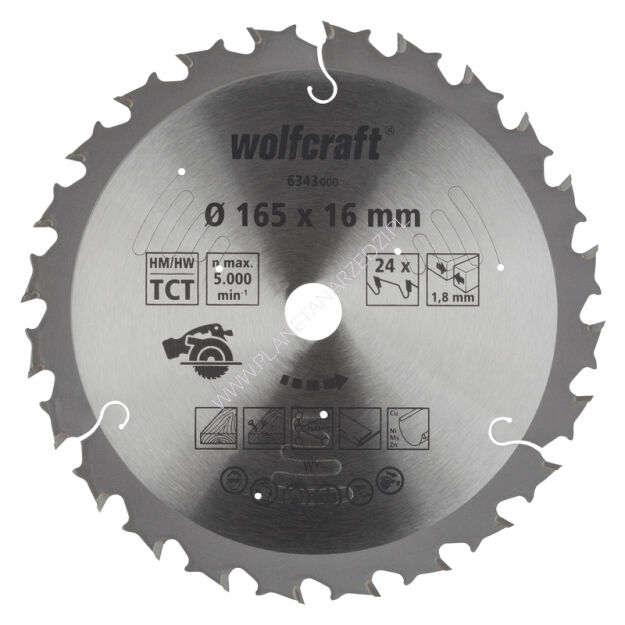 Tarcza HM do pilarek akumulatorowych Wolfcraft Fi165