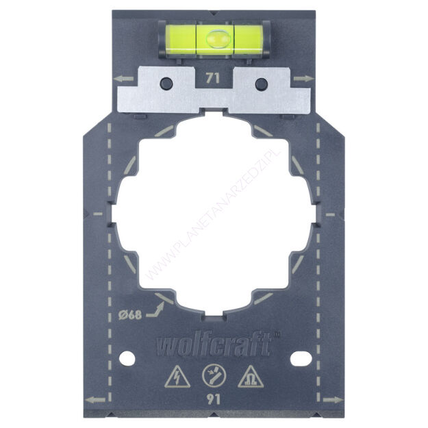 Szablon do montażu gniazdek i włączników elektrycznych, Wolfcraft