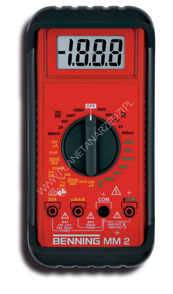 Miernik uniwersalny BENNING MM 2, cyfrowy z akcesoriami