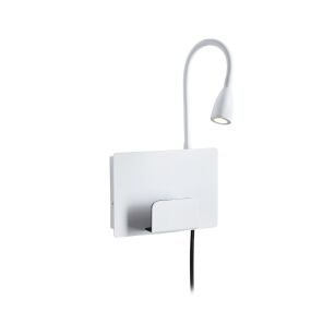 Oprawa ścienna HALINA LED 2.4W 200lm 2700K USB-C 230V biały mat /metal