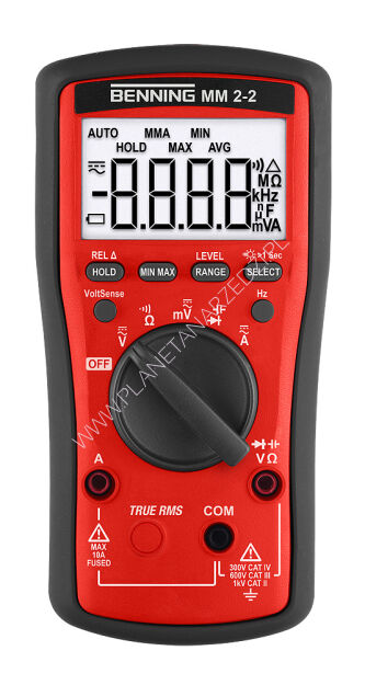 Miernik uniwersalny BENNING MM 2-1, cyfrowy z akcesoriami