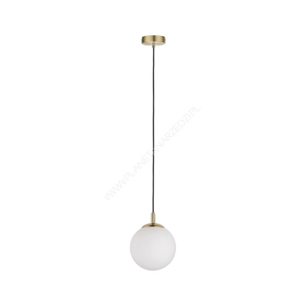 Lampa wisząca MENJA Neordic max. 1x20W E27 230V  biały / mosiądz szczotkowany