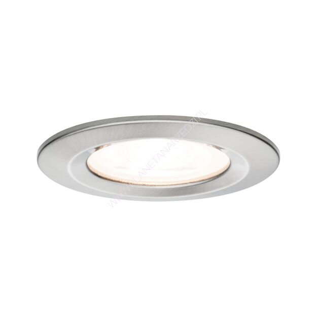 Oprawa do wbudowania NOVA LED stała GU10 6.5W 460lm 78mm 2700K IP44 230V szczotkowane żelazo