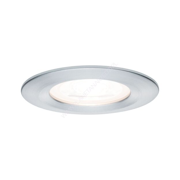 Oprawa do wbudowania NOVA LED stała GU10 6.5W 460lm 78mm 2700K IP44 230V aluminium