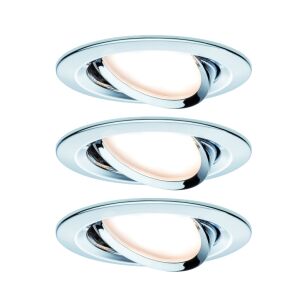 Oprawa do wbudowania NOVA LED DIM wychylna 3xGU10 6.5W 460lm 84mm 2700K IP23 230V chrom