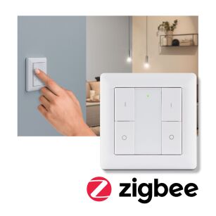 Przełącznikścienny SH Zigbee 3.0 DIM ON/OFF  biały / tworzywo sztuczne