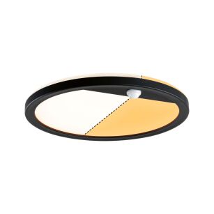 Plafoniera LAMINA LED 14W okrągła PIR 2200K- 3000K IP44 230V czarny / tworzywo sztuczne