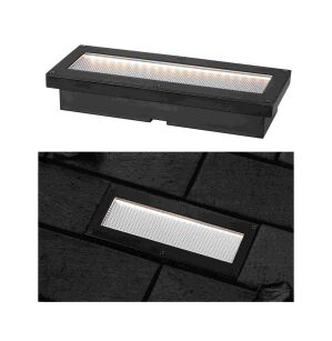 Oprawa wpuszczana DOMENIC LED solar 8lm 20x8cm 3000K IP67 czarny / tworzywo sztuczne