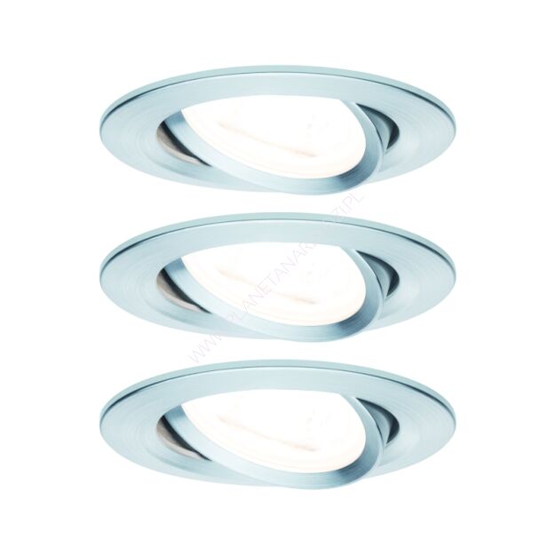 Oprawa do wbudowania NOVA LED DIM wychylna 3xGU10 6.5W 460lm 84mm 2700K IP23 230V aluminium