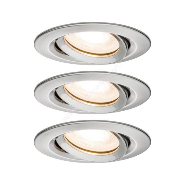 Oprawa do wbudowania NOVA PLUS LED DIM wychylna zestaw 3xGU10 7W 460lm 93mm 2700K IP65 230V szczotkowane żelazo