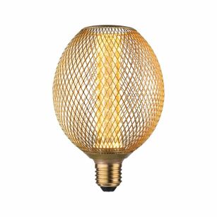 Źródło światła LED METALLIC GLOW GLOB mosiądz Spiral E27 4.2W 200lm 1800K 230V