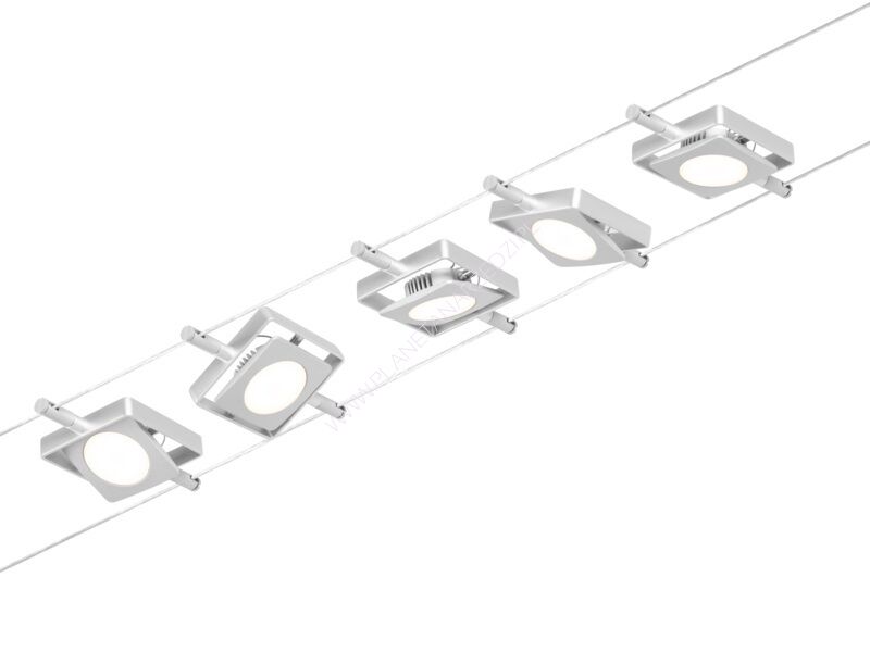 System linkowy zest MacLED 5x4,5W Chrom-mat/Chrom 12V DC 60VA twszt 3000K