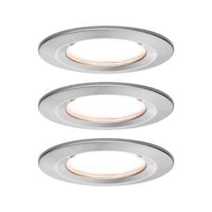 Oprawa do wbudowania NOVA COIN LED DIM stała zestaw 3x6W 470lm 78mm 2700K IP44 230V szczotkowane żelazo