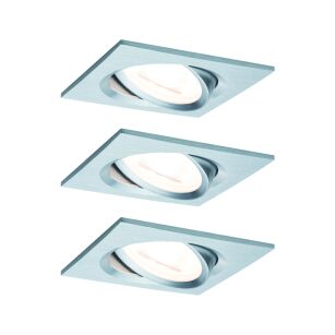 Oprawa do wbudowania NOVA COIN LED wychylna zestaw 3x6W 470lm 84x84mm 2700K IP23 230V aluminium