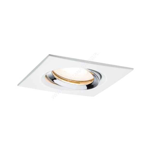 Oprawa do wbudowania NOVA PLUS LED DIM wychylna GU10 7W 460lm 93x93mm 2700K IP65 230V biały/ chrom mat