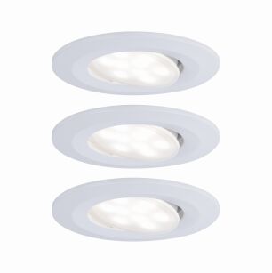 Zestaw opraw do wbudowania CALLA LED 3x5W 400lm okrągła stała 3000/4000/6500K IP65 230V biały matowy