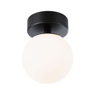 Lampa sufitowa łazienkowa GOVE LED 5W 400lm 3000K IP44 230V czarny matowy / metal / szkło