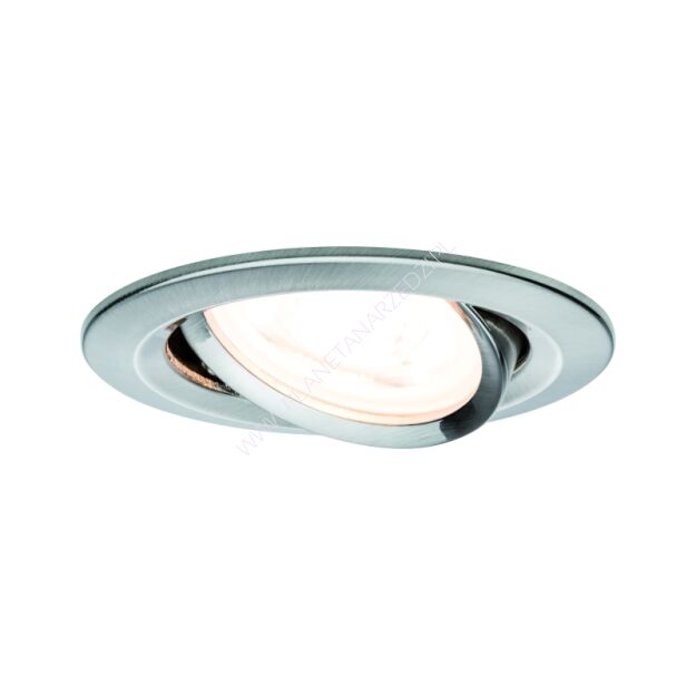 Oprawa do wbudowania NOVA LED DIM wychylna GU10 6.5W 460lm 84mm 2700K IP23 230V szczotkowane żelazo