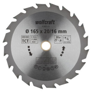 Tarcza HM do pilarek ręcznych Wolfcraft O 165 (seria zielona)