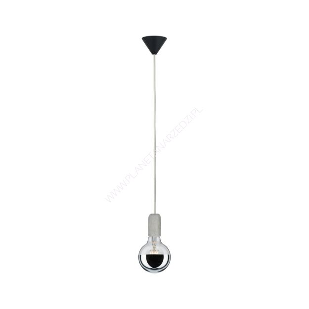 Lampa wisząca E27 2m szara