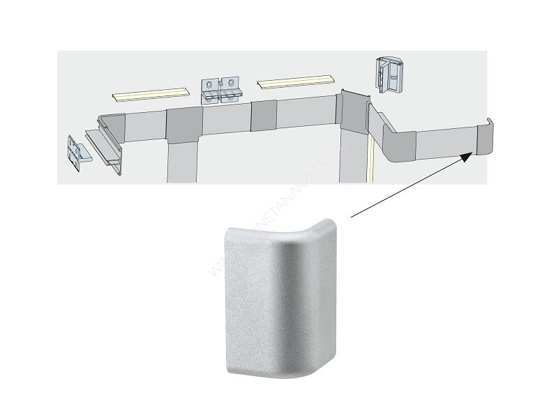 Duo Profil końcówki 2 szt. Aluminium