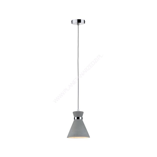 Lampa wisząca VERVE E27 max.20W IP44 230V szary / chrom / beton / metal