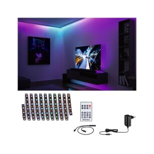 Kompletny zestaw taśma DYNAMIC LED RGB+ 5W 3M IP20 60LED/m 10VA 230V/12V DC biały / tworzywo sztuczne