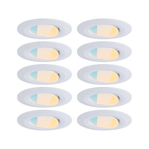 Zestaw opraw do wbudowania CALLA LED 10x5W 430lm okrągła wychylna 3000/4000/6500K IP65 230V biały matowy