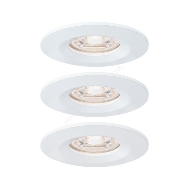 Oprawa do wbudowania NOVA COIN LED Mini stała zestaw 3x4W 310lm 65mm 2700K IP44 230V biały mat