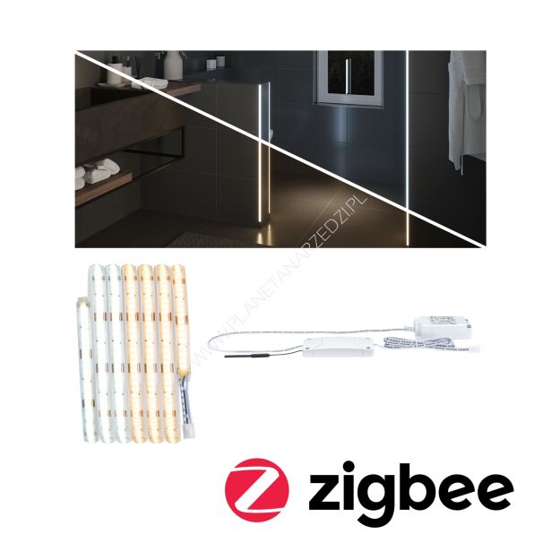 LumiTiles COB Slim Strip zest Zigbee 2m TunW IP44 Cover 6W 230/24V biały