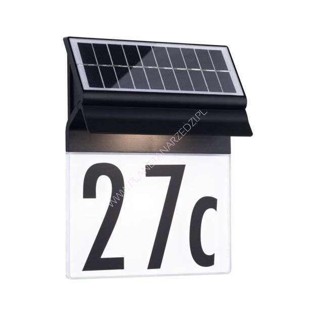 Oprawa elewacyjna NEDA LED solar czujnik ruchu zmierzchu 14lm 3000k  IP4414lm  czarna