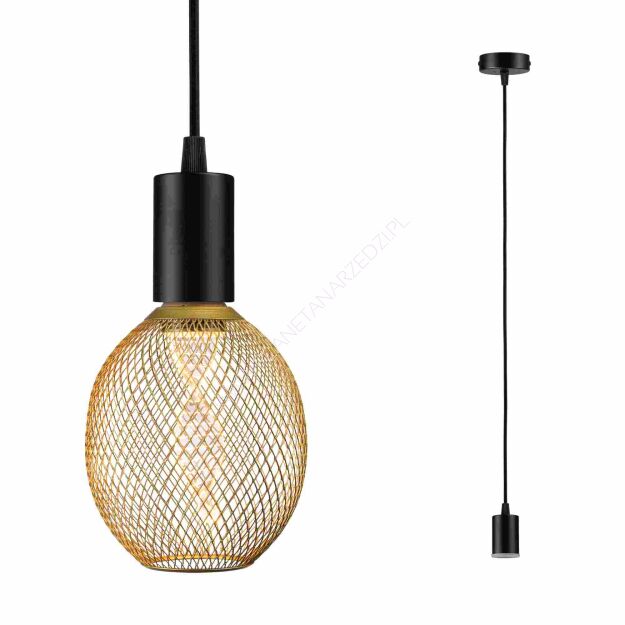 Lampa sufitowa RAVI E27 max.60W IP44 230V czarny matowy / metal