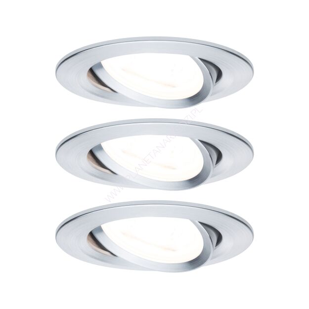 Oprawa do wbudowania NOVA LED wychylna zestaw 3xGU10 6,5W 460lm 2700K 84mm 230V aluminium