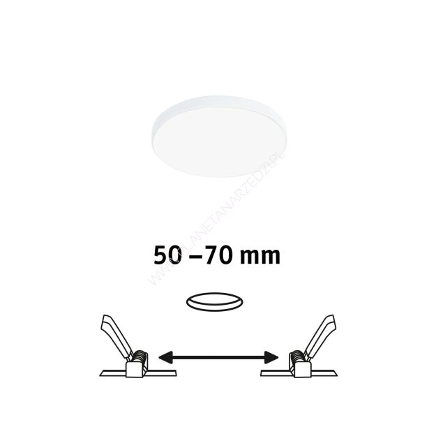 Panel podtynkowy VariFit LED Veluna Edge IP44 okrągły 90mm 500lm 4000K biały