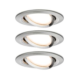 Zestaw Premium Coin Slim ściemniany LED 3x6,8W 2700K 230V 51mm Żelazo Szczotkowane/Aluminium