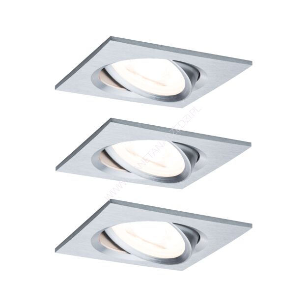 Oprawa do wbudowania NOVA LED wychylna zestaw 3xGU10 6.5W 460lm 84x84mm 2700K 230V aluminium