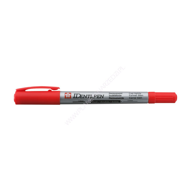 Marker IDenti-Pen Dual Point czerwony, Sakura