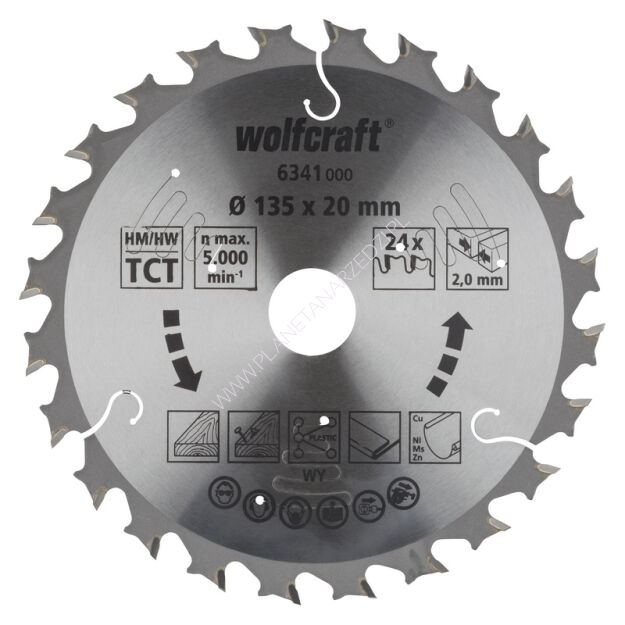 Tarcza HM do pilarek akumulatorowych Wolfcraft Fi 135