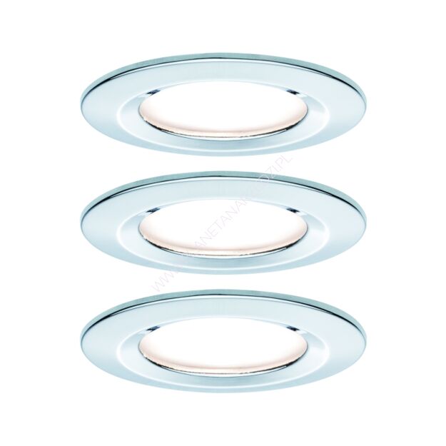 Oprawa do wbudowania NOVA COIN LED stała 3x6W 470lm 78mm 2700K IP44 230V chrom