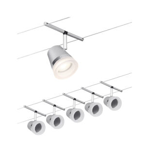 System linkowy DC zest Cone max5x10W Chrom mat/Chrom GU5,3 12V DC 60VA twszt/met