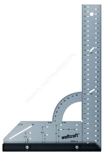 Kątownik uniwersalny 200 x 300 mm Wolfcraft, display 24 sztuki