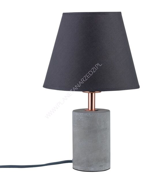 Lampa stołowa Neordic Tem max. 1x20W E27 230V Szary/Miedziany Tkanina/Beton/Metal