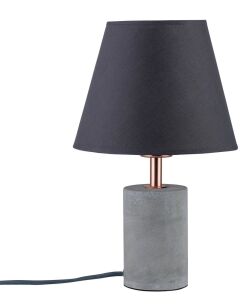 Lampa stołowa Neordic Tem max. 1x20W E27 230V Szary/Miedziany Tkanina/Beton/Metal