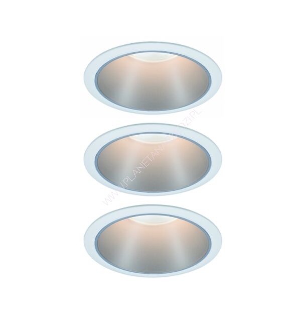 Oprawa do wbudowania COLE COIN LED 3-STEP DIM zestaw 3x6W 470lm 2700K IP44 230V biały / srebrny matowy