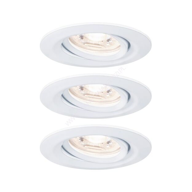 Oprawa do wbudowania NOVA COIN LED Mini wychylna zestaw 3x4W 310lm 65mm 2700K IP23 230V biały mat