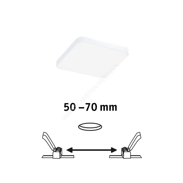 Panelel podtynkowy Veluna VariFit Edge 90x90mm4000 6W biały 230V