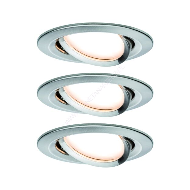 Oprawa do wbudowania NOVA COIN LED DIM wychylna 6W 470lm 84mm 2700K IP23 230V szczotkowane żelazo